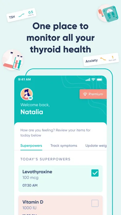 ภาพหน้าจอของ Thyroid Tracker ThyForLife