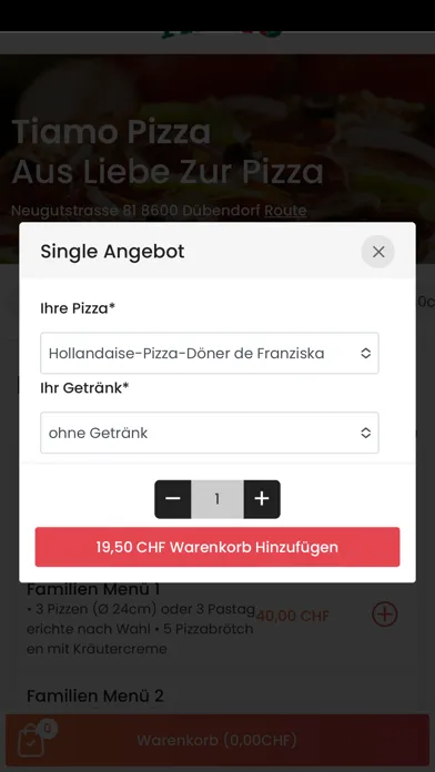 Zrzuty ekranu TIAMO PIZZA