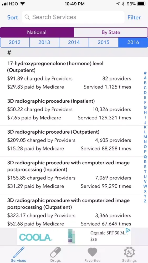 Screenshot di America's Health Care Costs