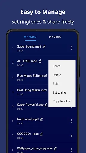 Capturas de pantalla de Music Audio Editor, MP3 Cutter