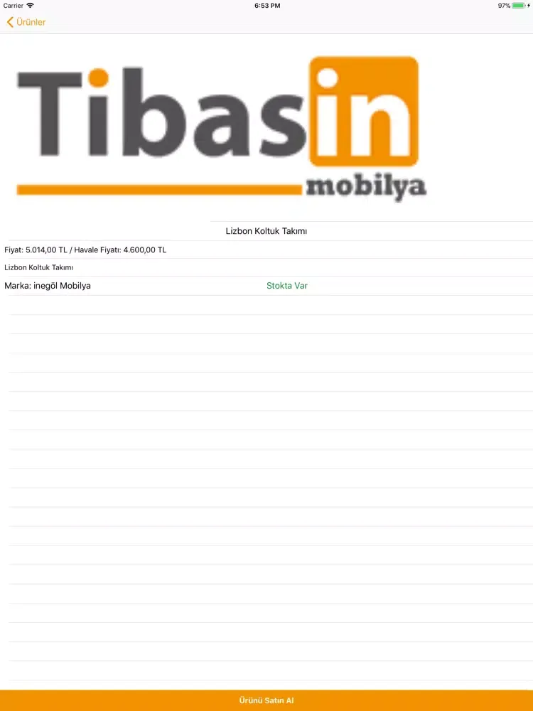 Tibasin Mobilya iPad  スクリーンショット
