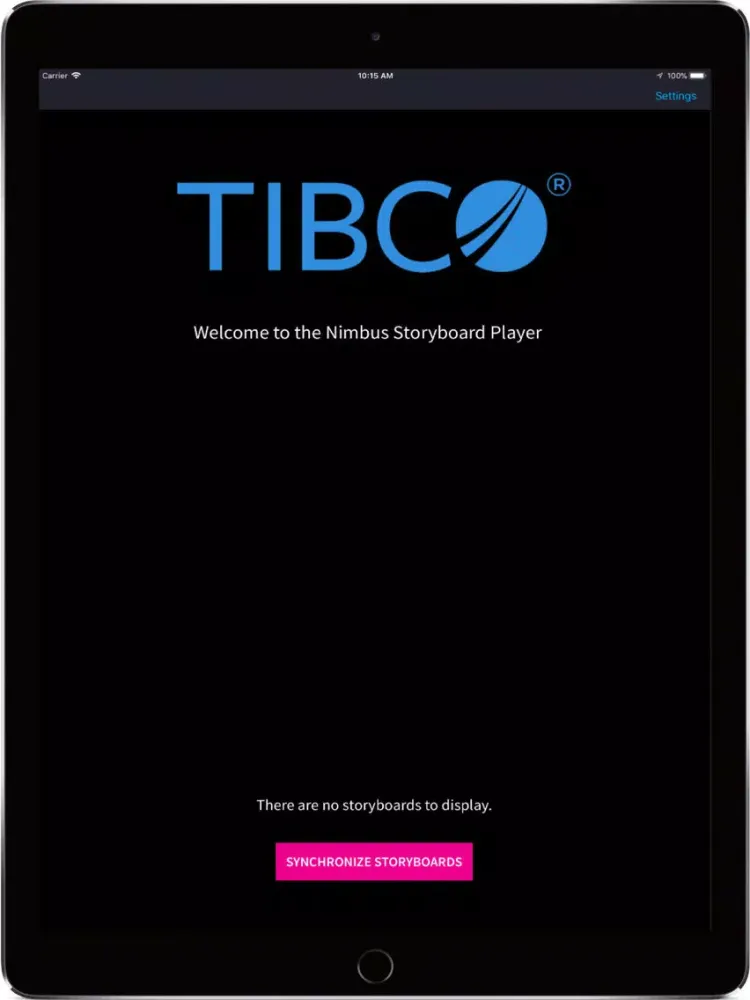 TIBCO Nimbus Storyboard Player iPad  Screenshots