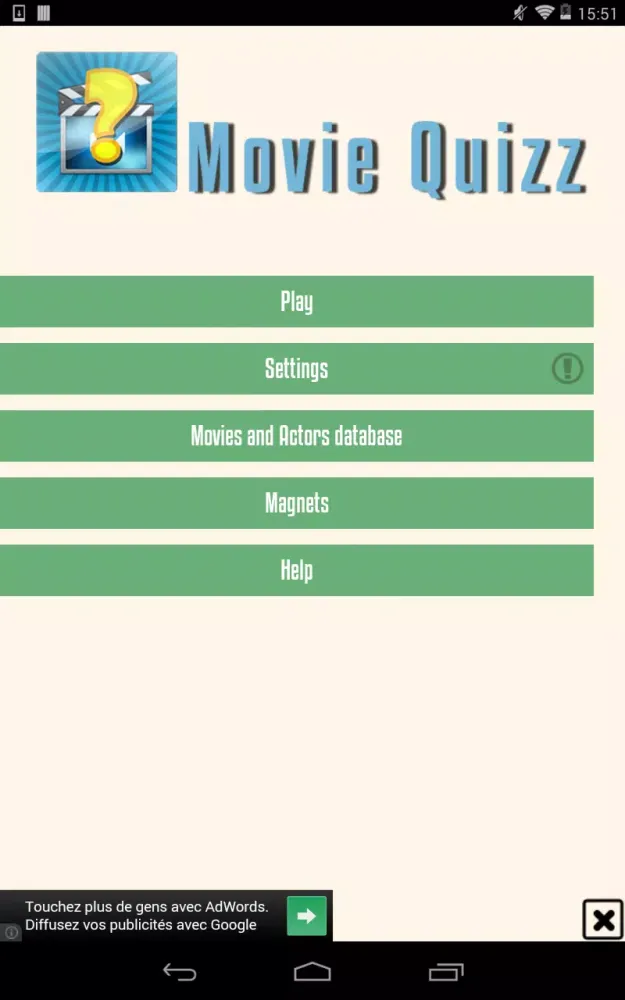 Quizz cinema Screenshots