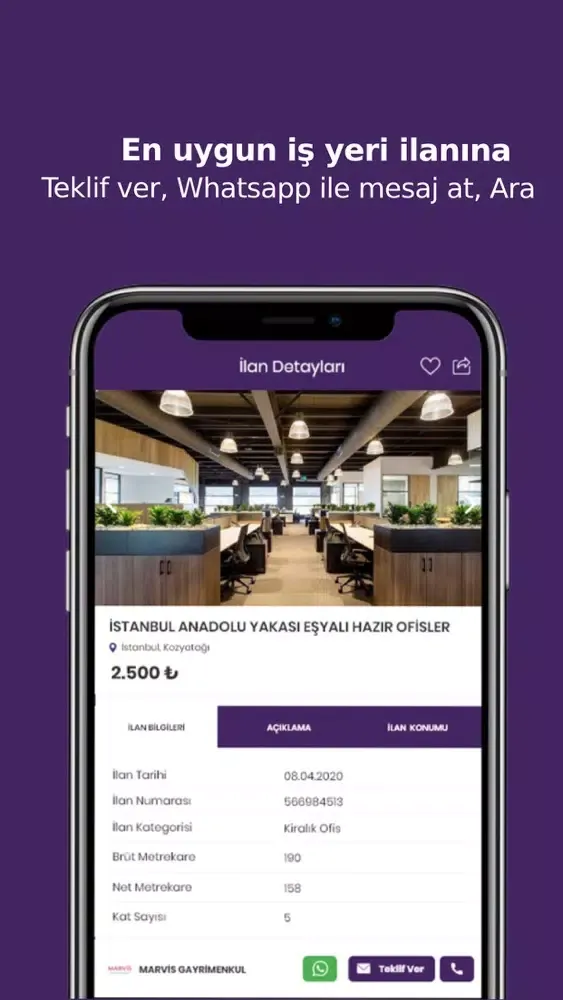 Capturas de pantalla de Ticaari: Ticari Emlak ilanları