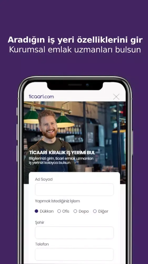 Capturas de pantalla de Ticaari: Ticari Emlak ilanları