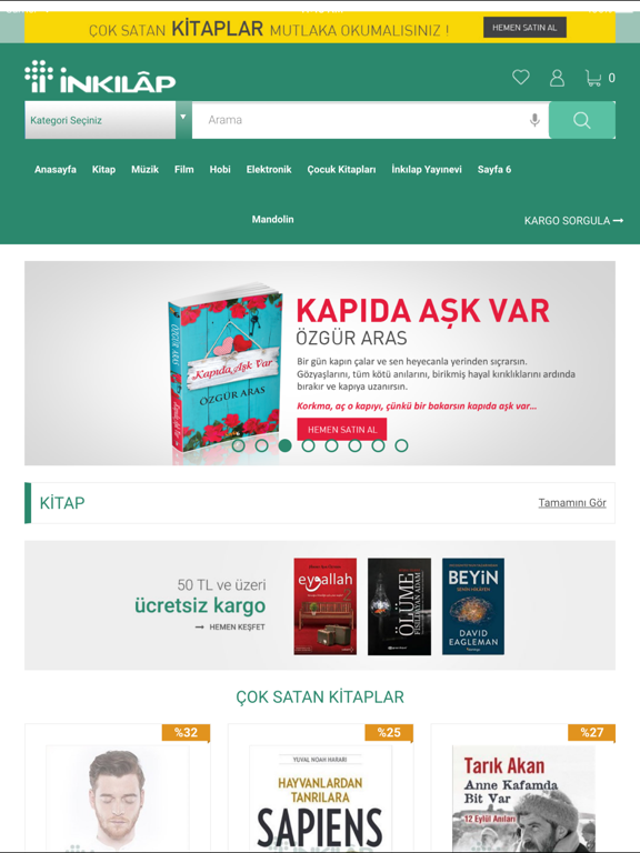 Inkilap.com iPad  Ekran Görüntüleri