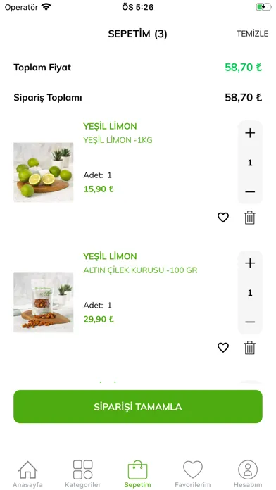 Yeşil Limon سکرین شاٹس