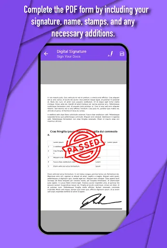 Captures d'écran de Digital Signature