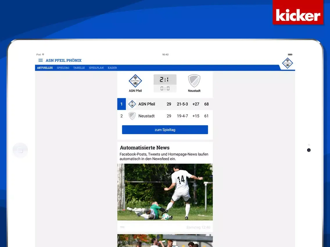 Tangkapan layar Die Assen iPad 