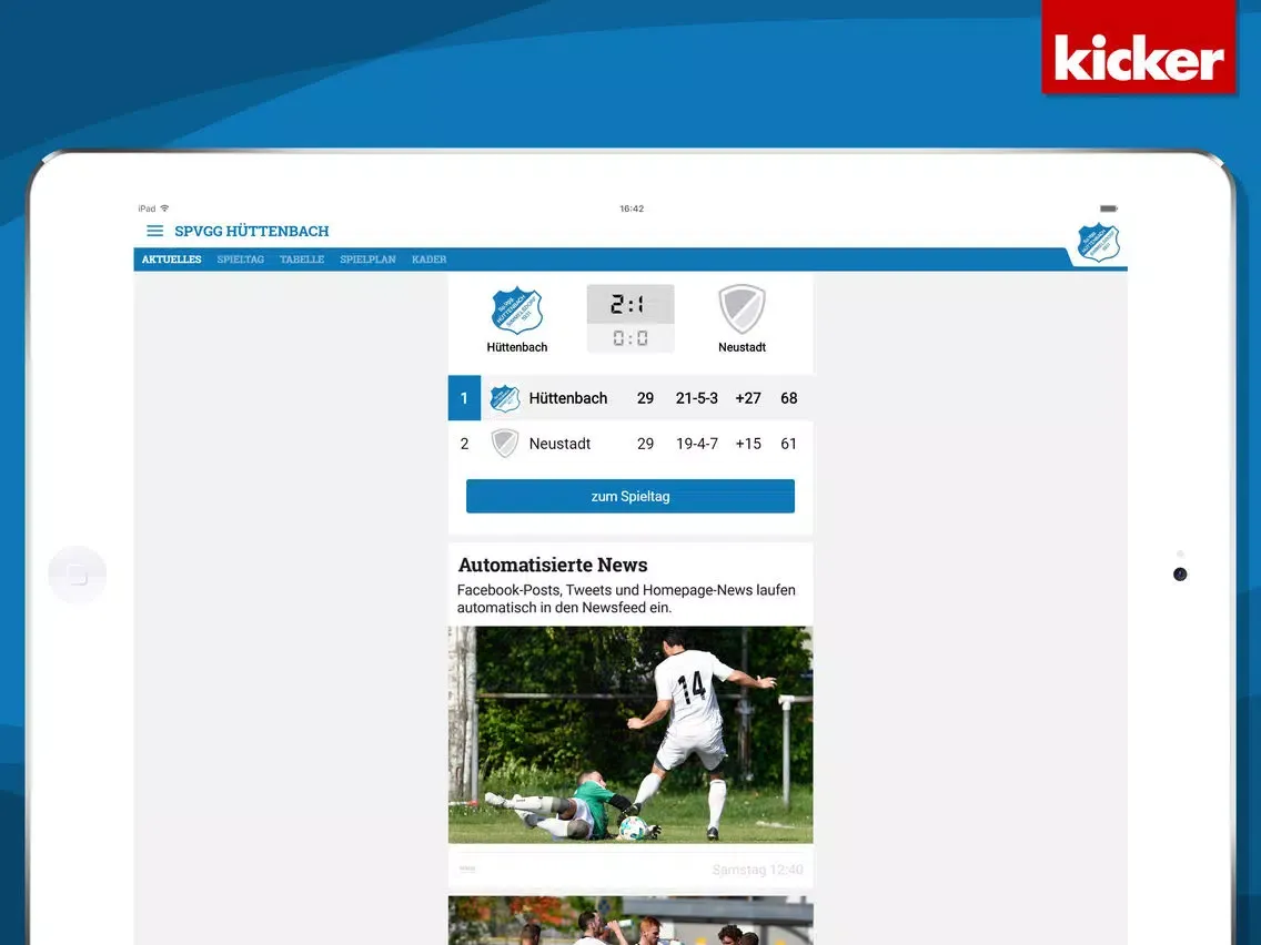 SpVgg Hüttenbach iPad  Screenshots