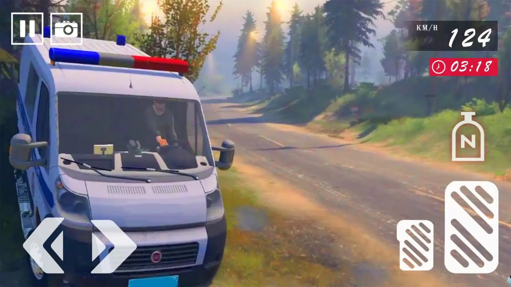 Ảnh chụp màn hình của Van Driving - Police Van Games