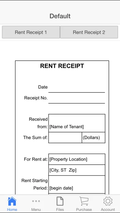 Rent Receipt スクリーンショット