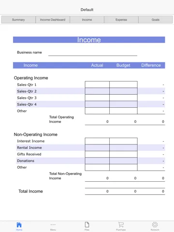 Capturas de tela do Business Budget Pro iPad 