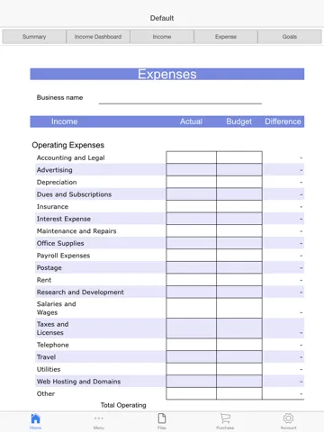 Capturas de tela do Business Budget Pro iPad 