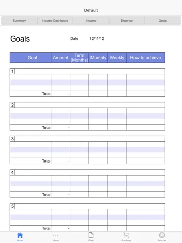 Capturas de tela do Business Budget Pro iPad 