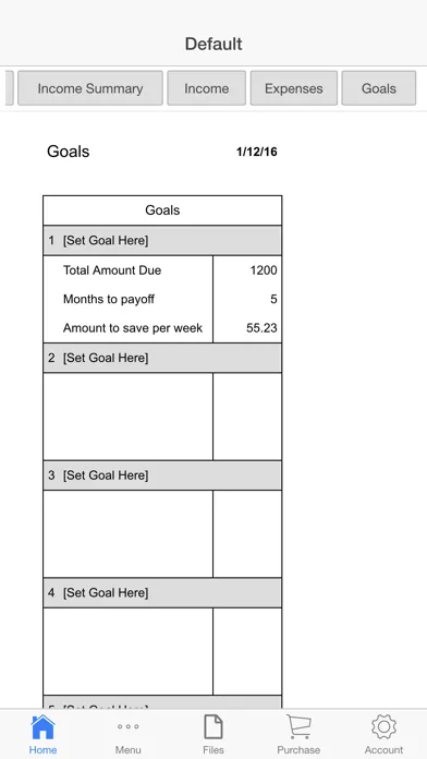 Capturas de tela do Business Budget Pro