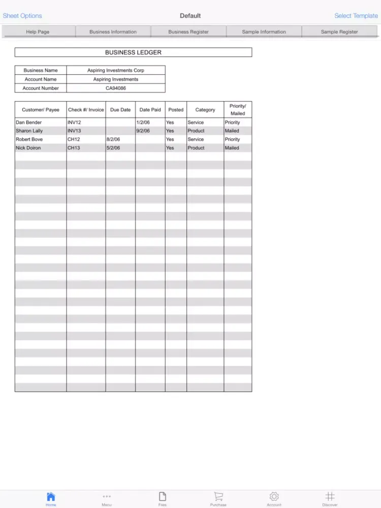 Tangkapan skrin Business Ledger Pro iPad 