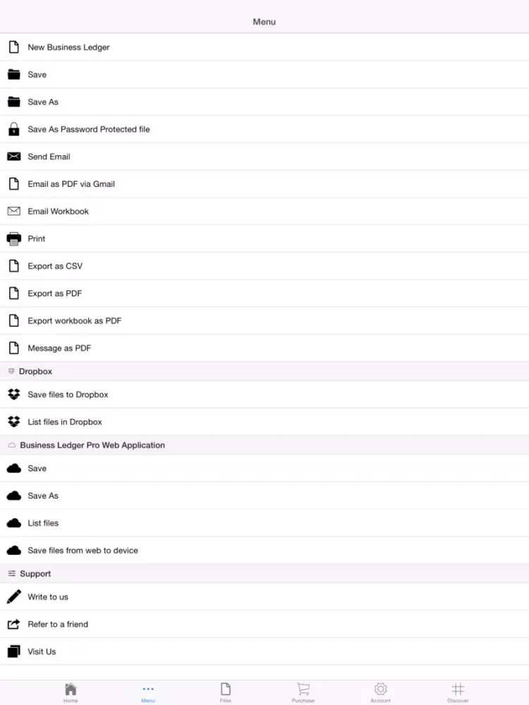 Tangkapan skrin Business Ledger Pro iPad 