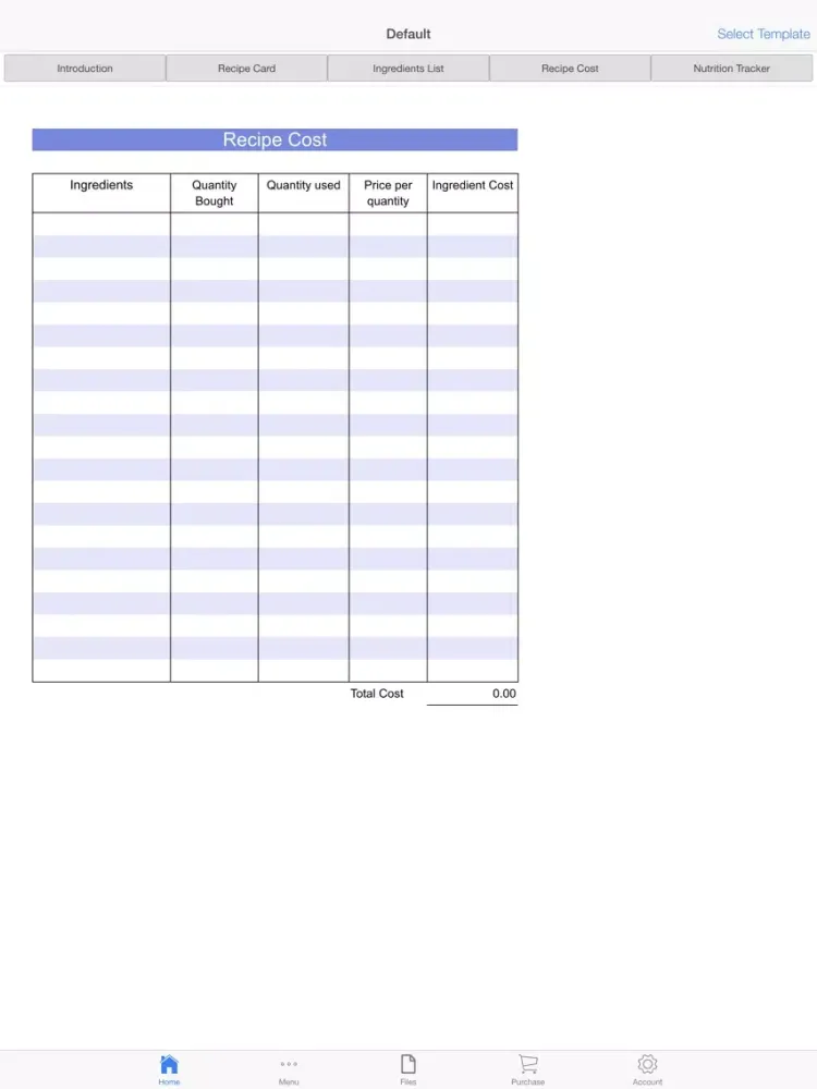Capturas de tela do Food Log Book iPad 