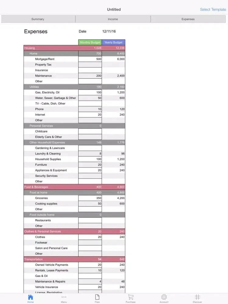 Captures d'écran de Family Ledger iPad 