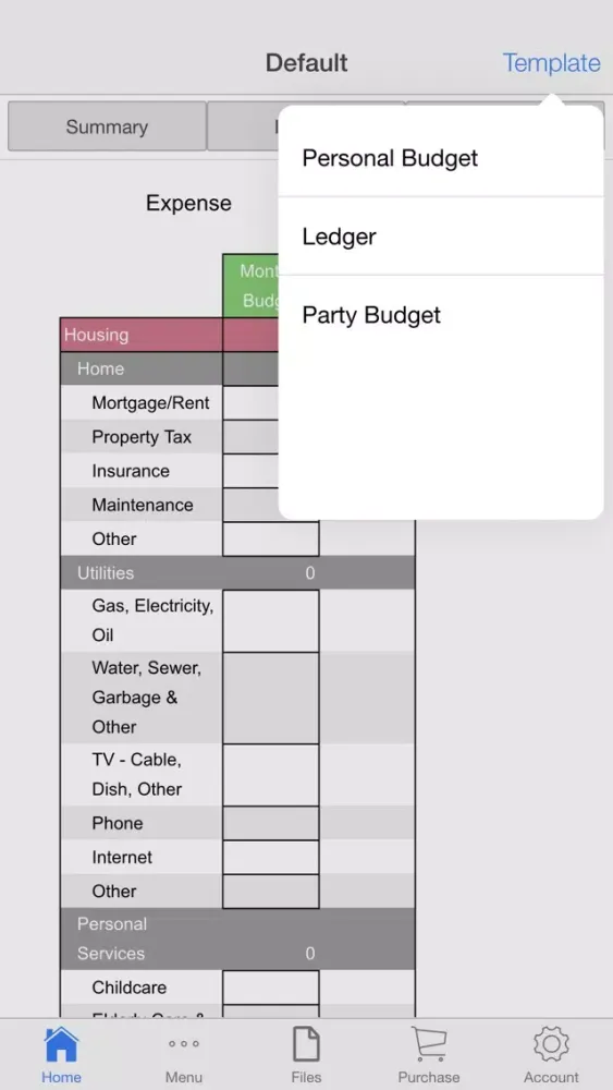 Captures d'écran de Family Ledger