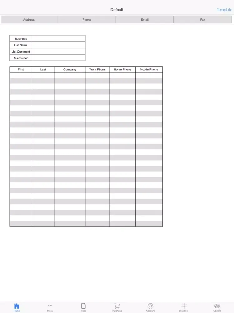 Customer Log iPad  Screenshots
