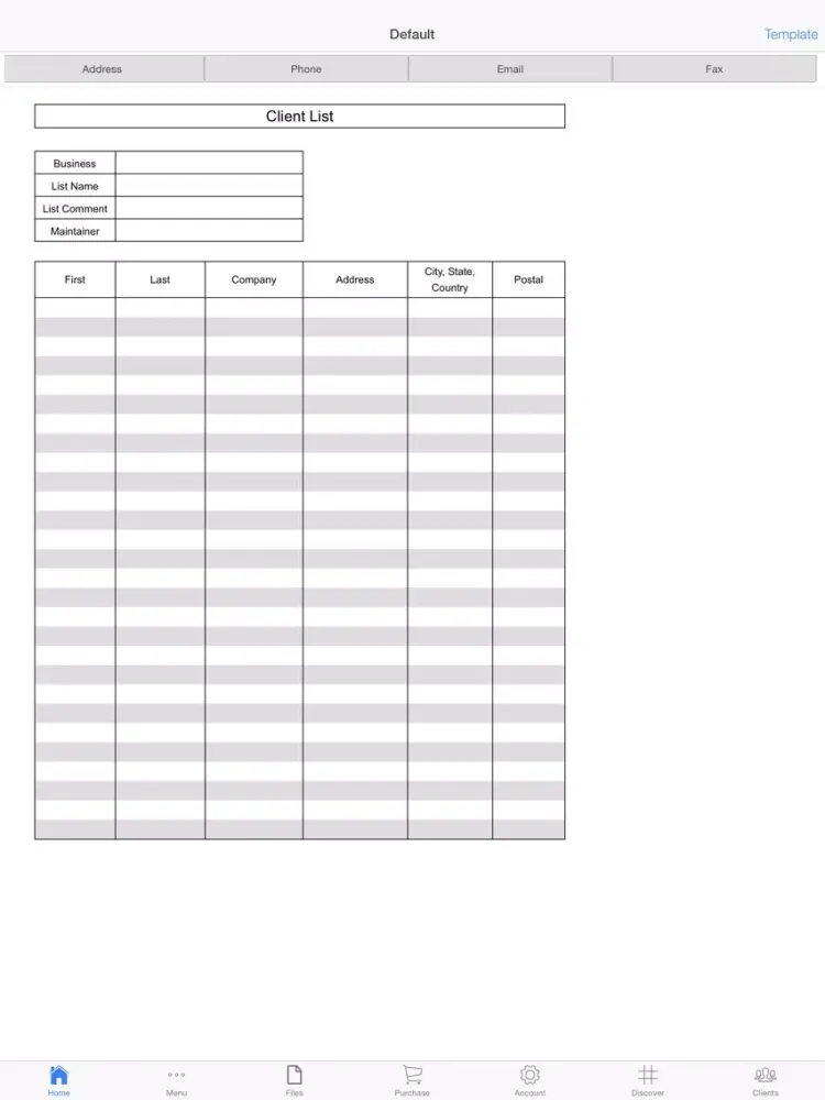 Customer Log iPad  Screenshots