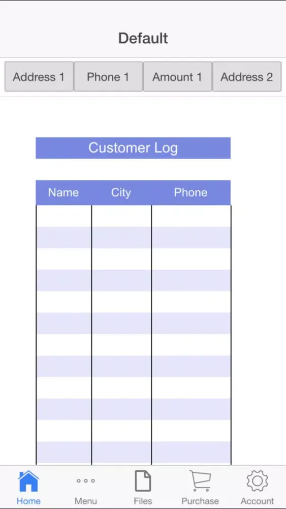Customer Log Screenshots