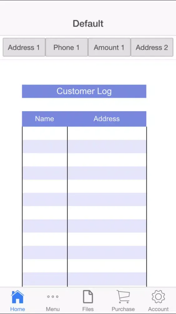 Customer Log Screenshots