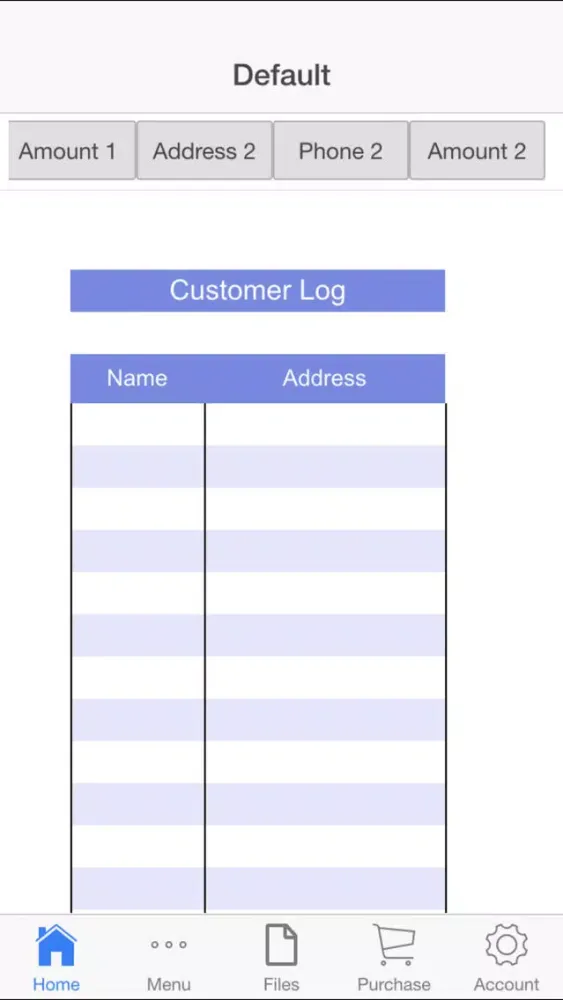 Customer Log Screenshots