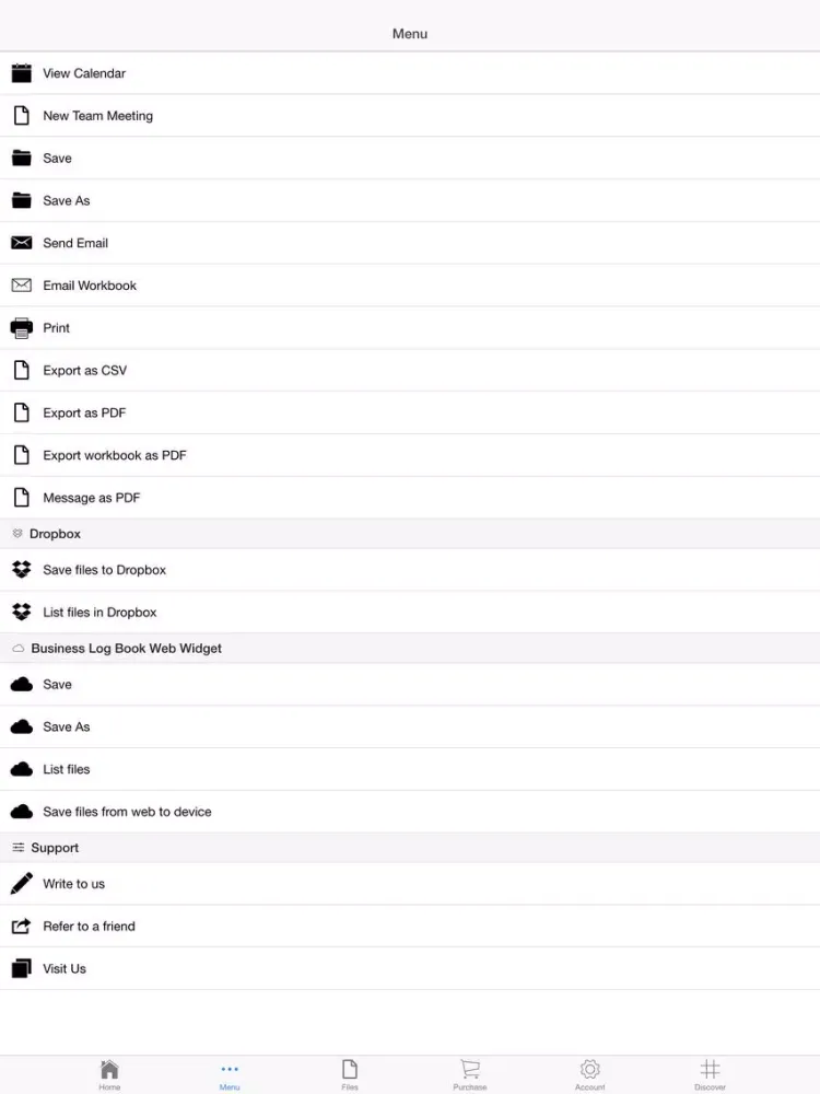 Capturas de pantalla de Business Log Book iPad 