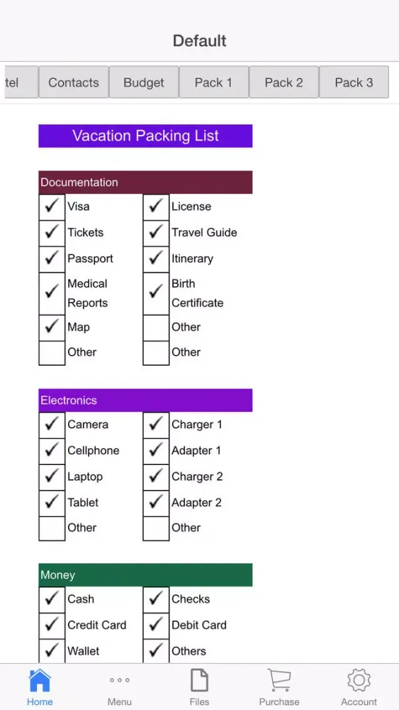 Vacation Planner应用截图