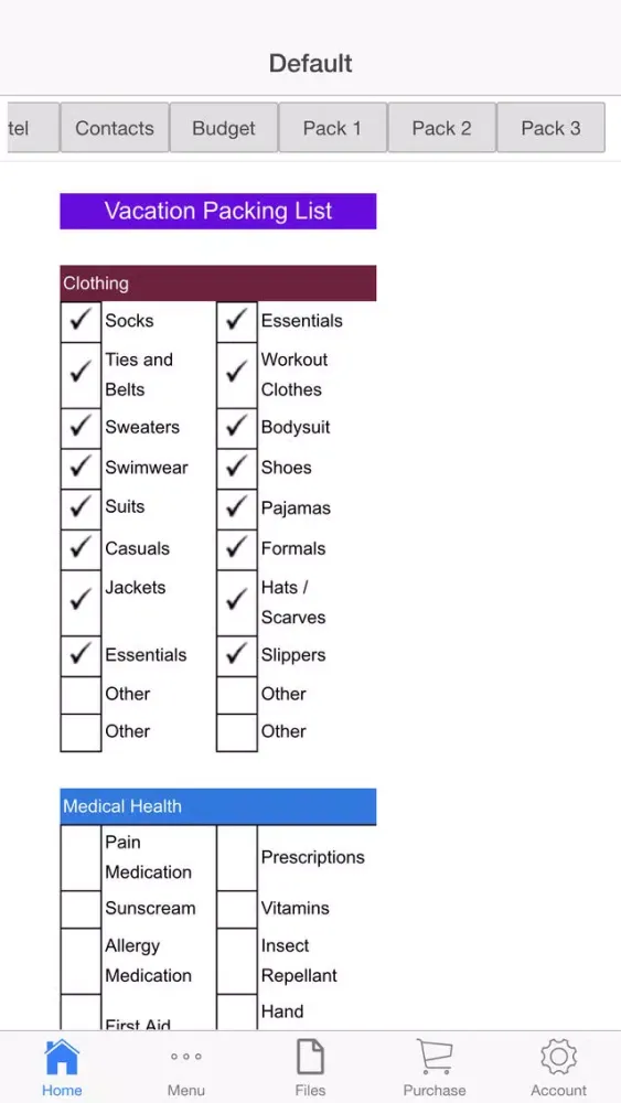 Vacation Planner应用截图