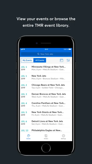 Zrzuty ekranu TradeDesk by Ticketmaster