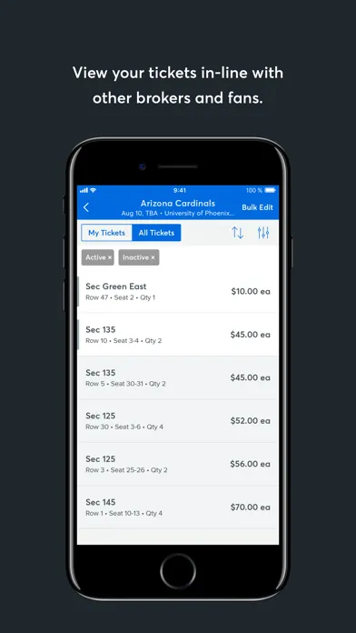 Zrzuty ekranu TradeDesk by Ticketmaster