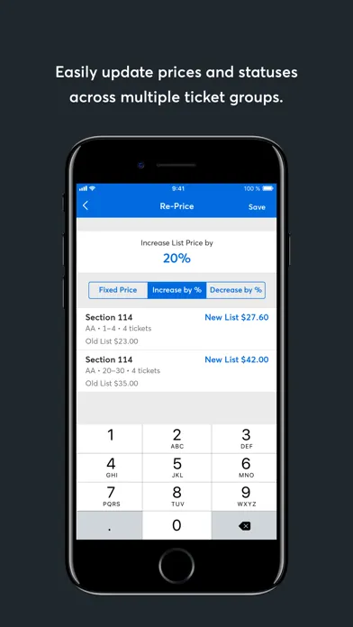 Zrzuty ekranu TradeDesk by Ticketmaster