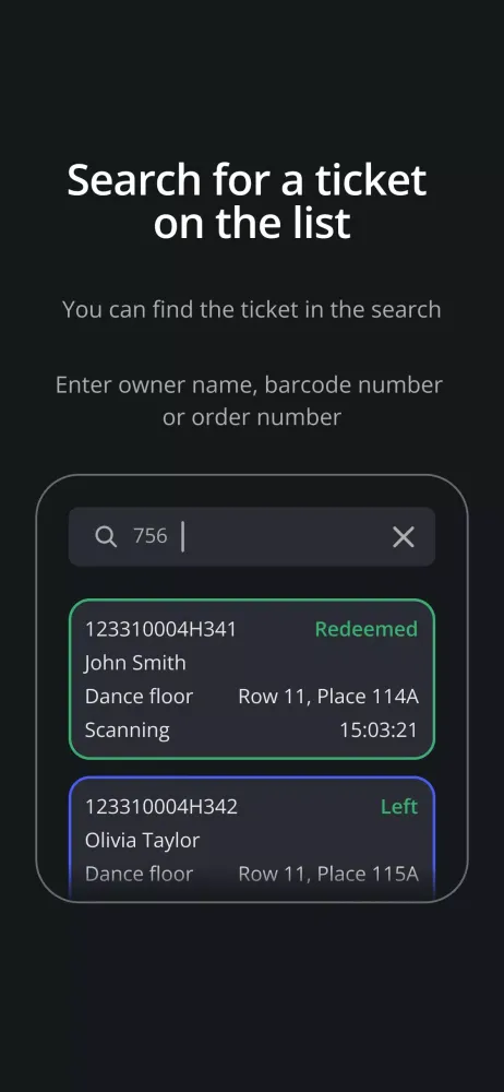 Ticketscloud Scanner Screenshots