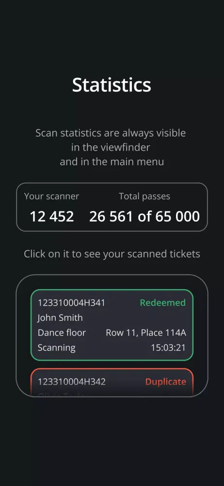 Ticketscloud Scanner Screenshots
