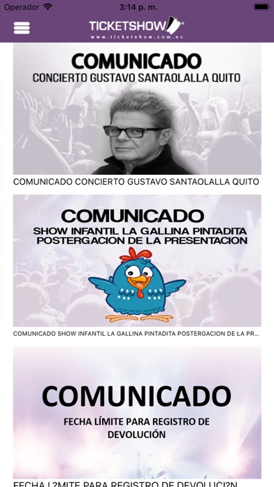 Zrzuty ekranu Ticketshow