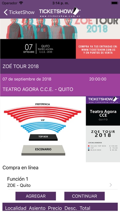 Zrzuty ekranu Ticketshow