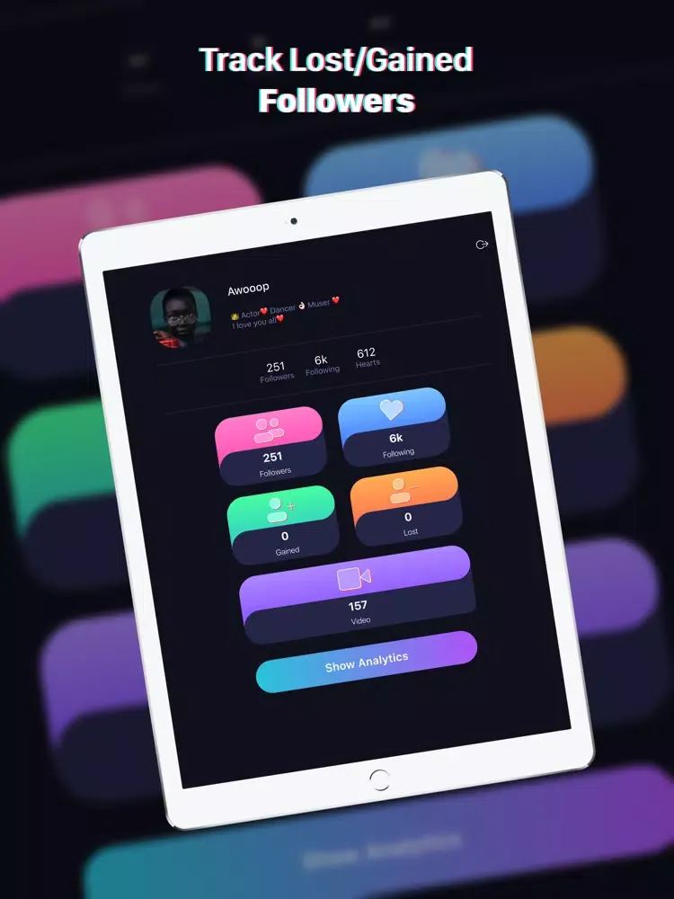 صور TikTracker - for Tik Tok iPad 