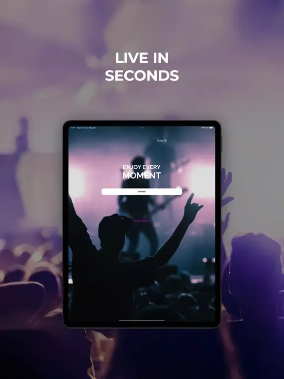 Tickr - Live In Seconds iPad  Screenshots