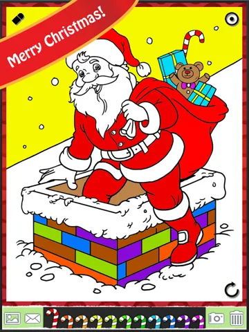 Capturas de pantalla de Christmas Coloring Book FREE: Snowy Xmas, Snowflakes, & Santa Claus Edition iPad 