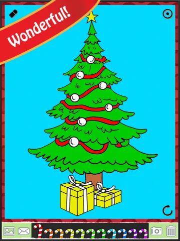 Capturas de pantalla de Christmas Coloring Book FREE: Snowy Xmas, Snowflakes, & Santa Claus Edition iPad 