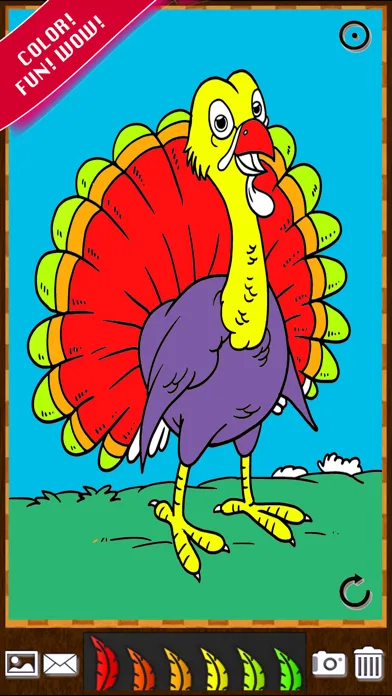 Capturas de tela do Thanksgiving Coloring Book FREE