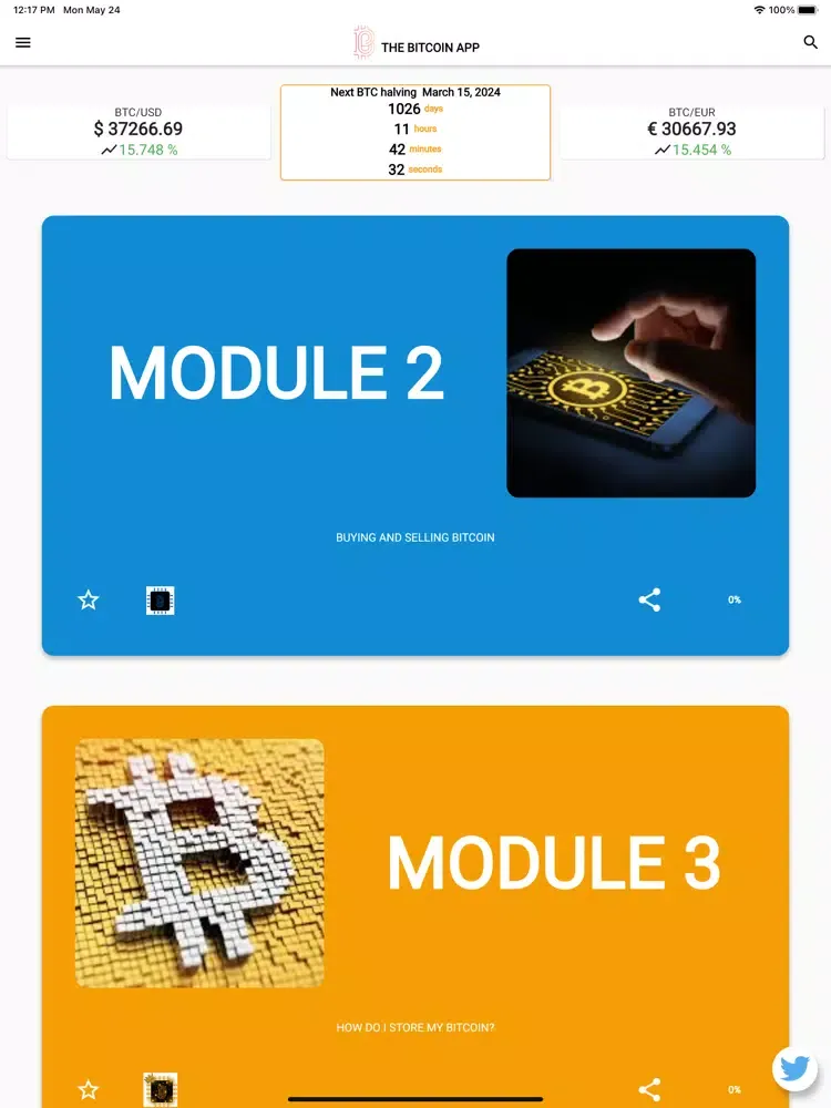 Скриншоты The Bitcoin App iPad 