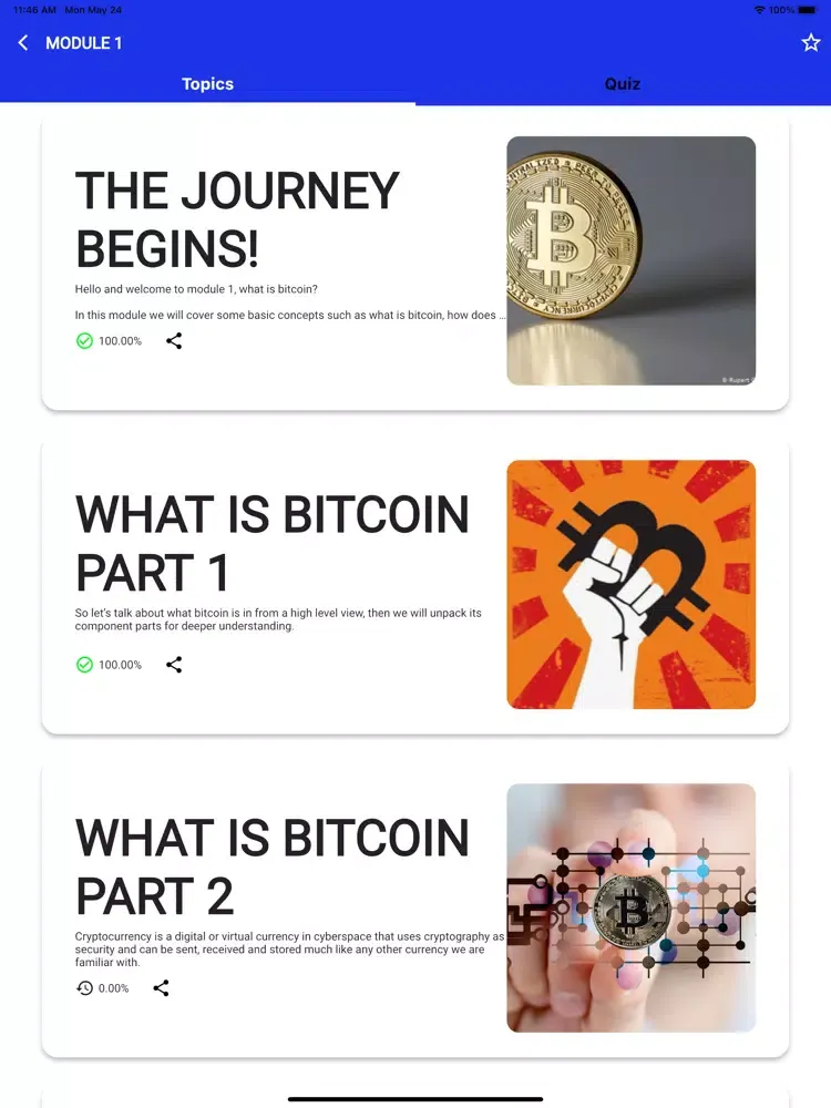 Скриншоты The Bitcoin App iPad 