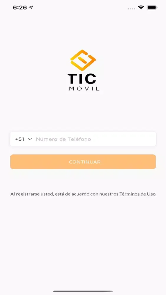 Ảnh chụp màn hình của TIC Móvil