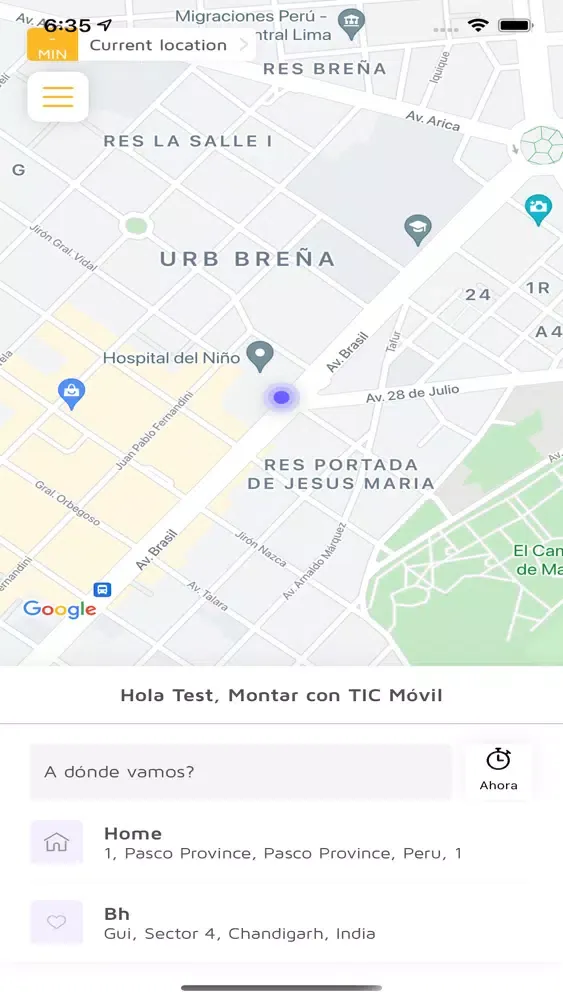 Ảnh chụp màn hình của TIC Móvil