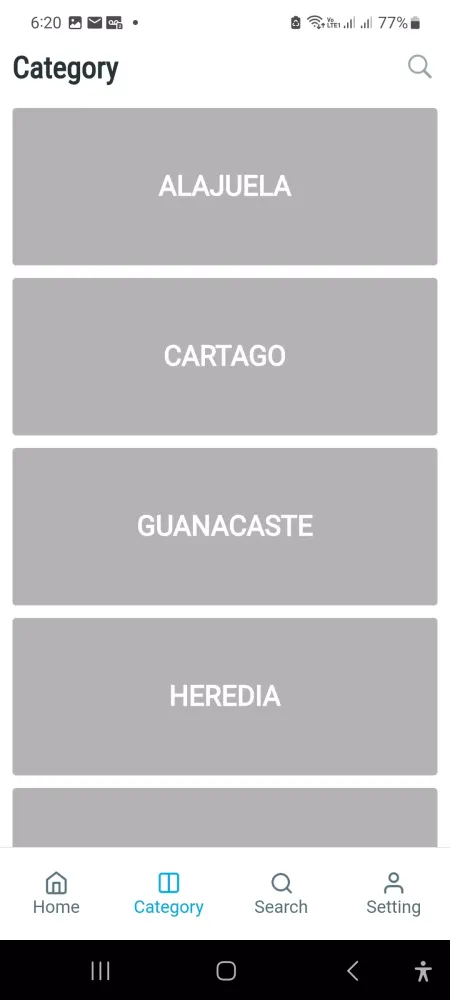 Capturas de tela do Costa Rica Business News